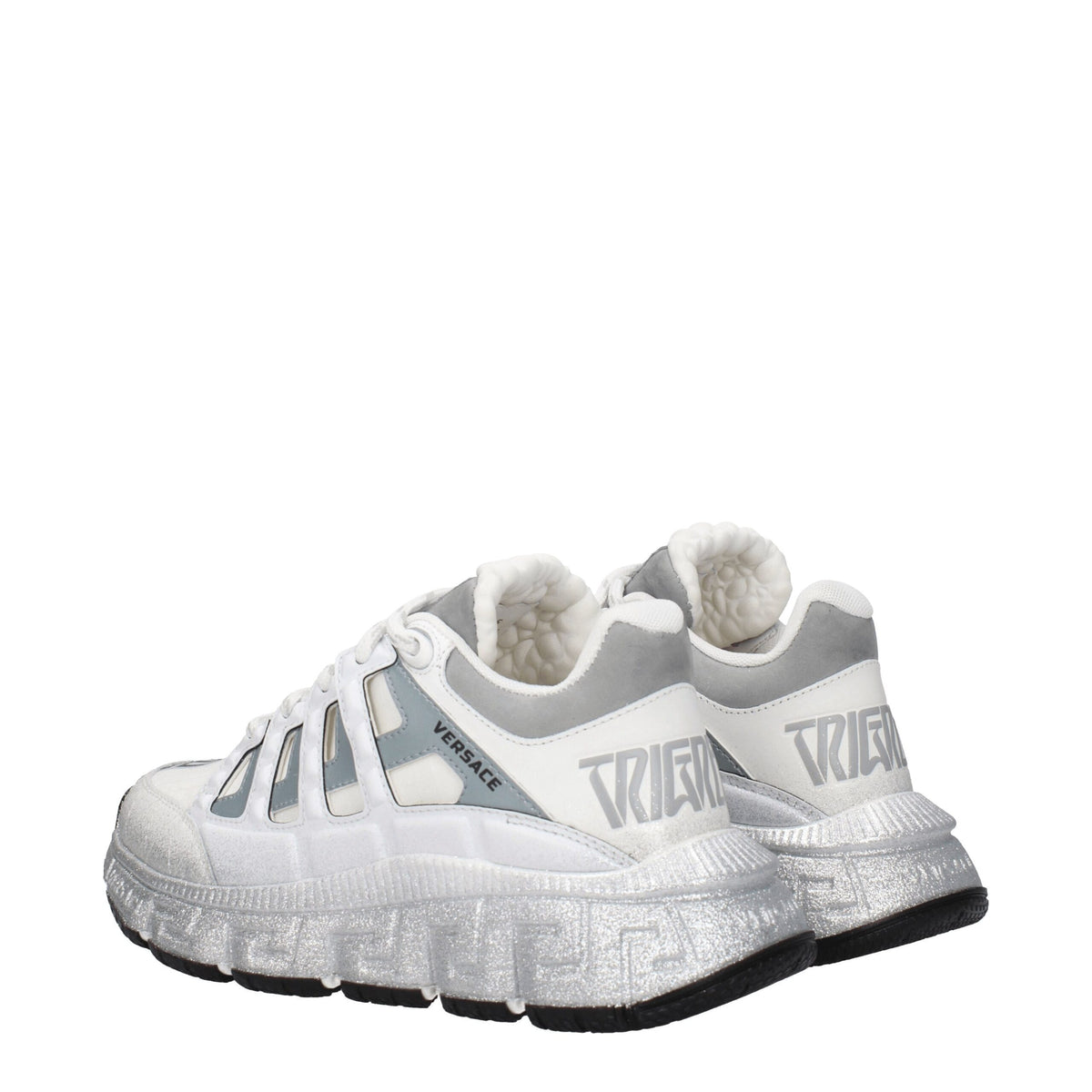 Versace White Fabric Athletic Sneakers