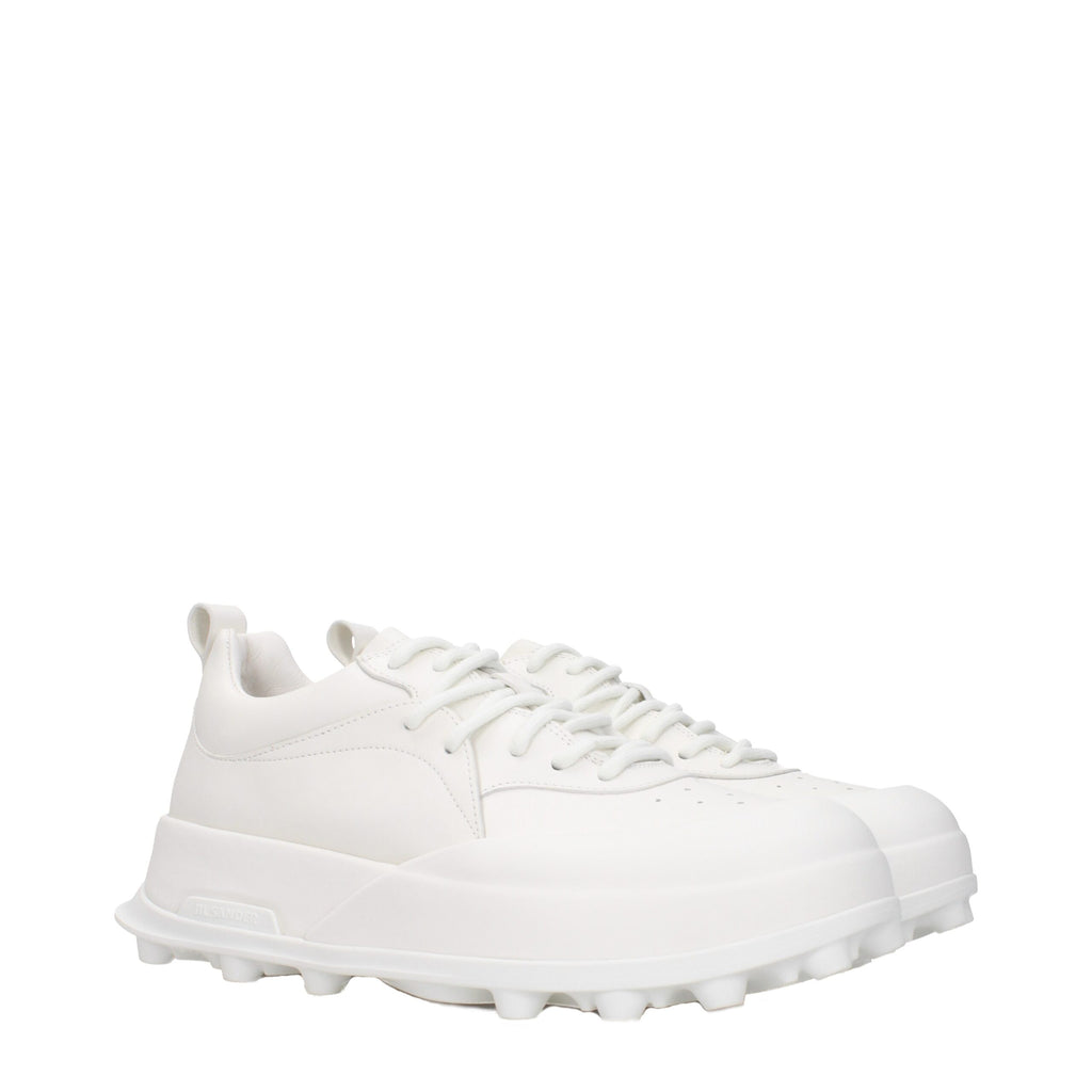 Jil Sander White Leather Sneakers
