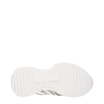 Moncler Beige Fabric Low Top Sneakers