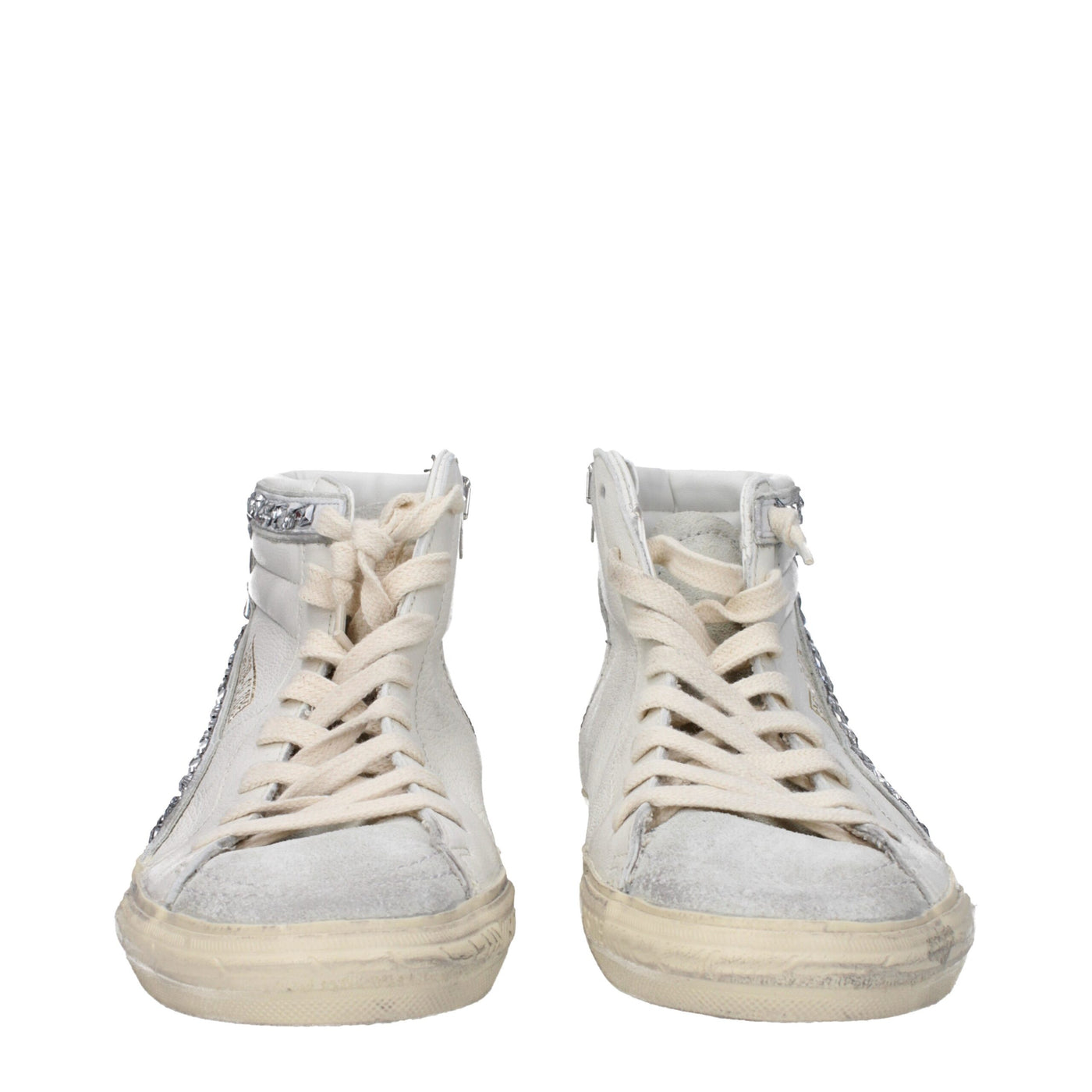 Golden Goose White Leather High Top Sneakers