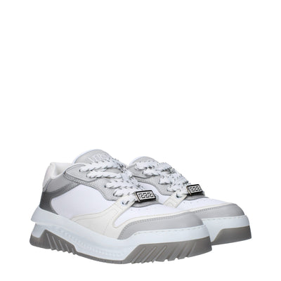 Versace White Leather Chunky Sneakers