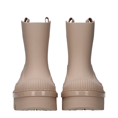 Chloé Pink Cotton Ankle Boots