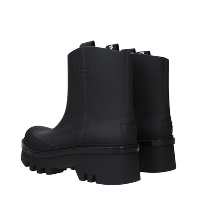 Chloé Black Cotton Ankle Boots