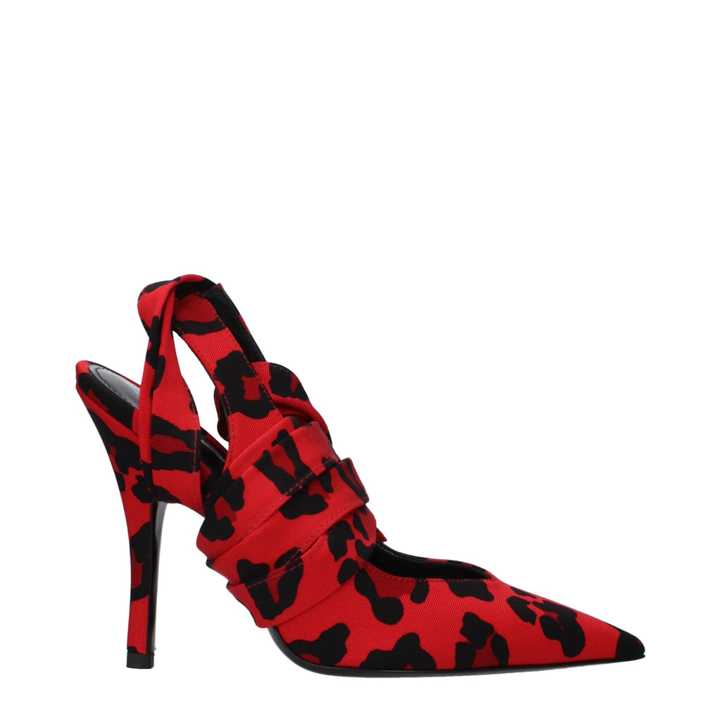 The Attico Red Fabric High Heel Pumps