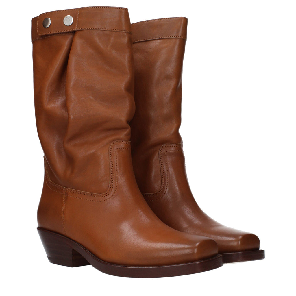 Isabel Marant Brown Leather Ankle Boots
