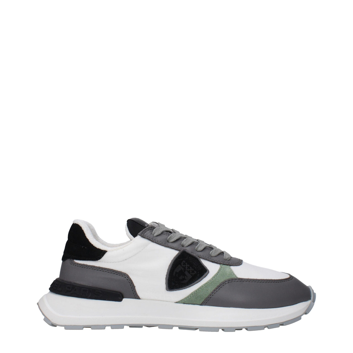Philippe Model White Fabric Low Top Sneakers