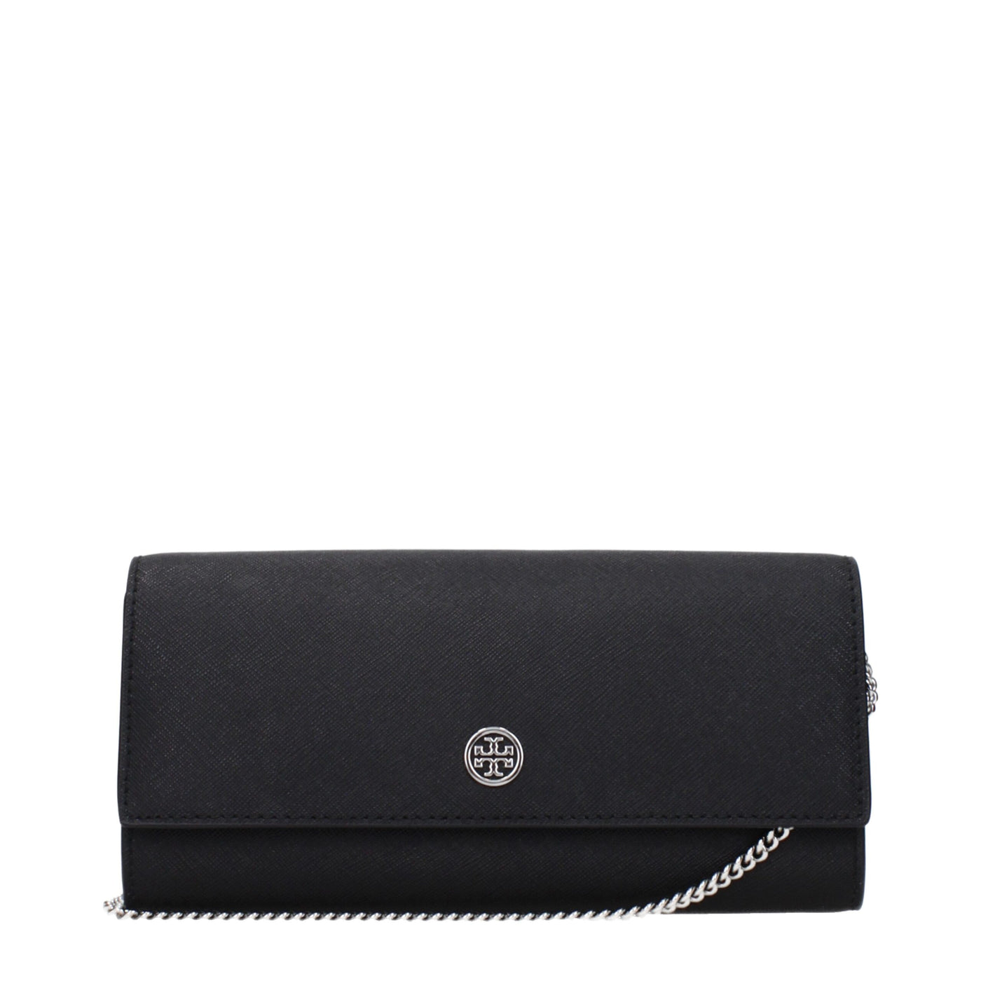 Tory Burch Black Leather Clutch Bag
