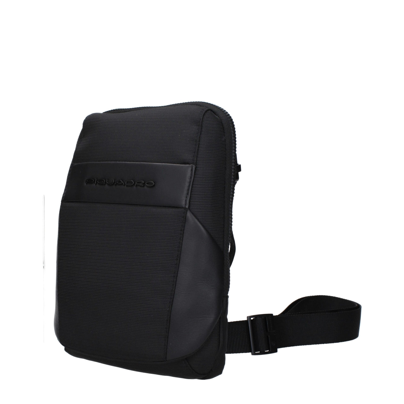Piquadro Black Fabric Crossbody Bag