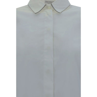 Brunello Cucinelli White Cotton Dress Shirt