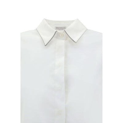 Brunello Cucinelli White Cotton Dress Shirt