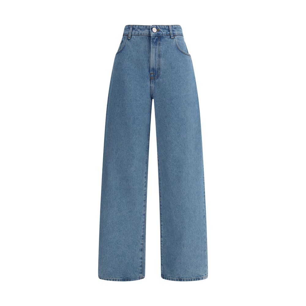 Rohe Blue Cotton Relaxed Fit Jeans
