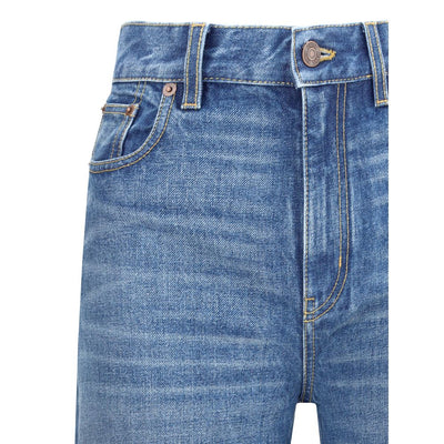 Chloé Blue Cotton Flared Jeans