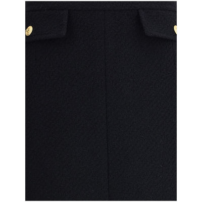 Chloé Black Wool Midi Skirt