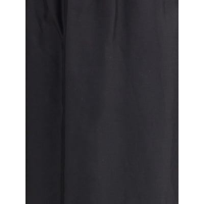 The Row Black Cotton Midi Skirt