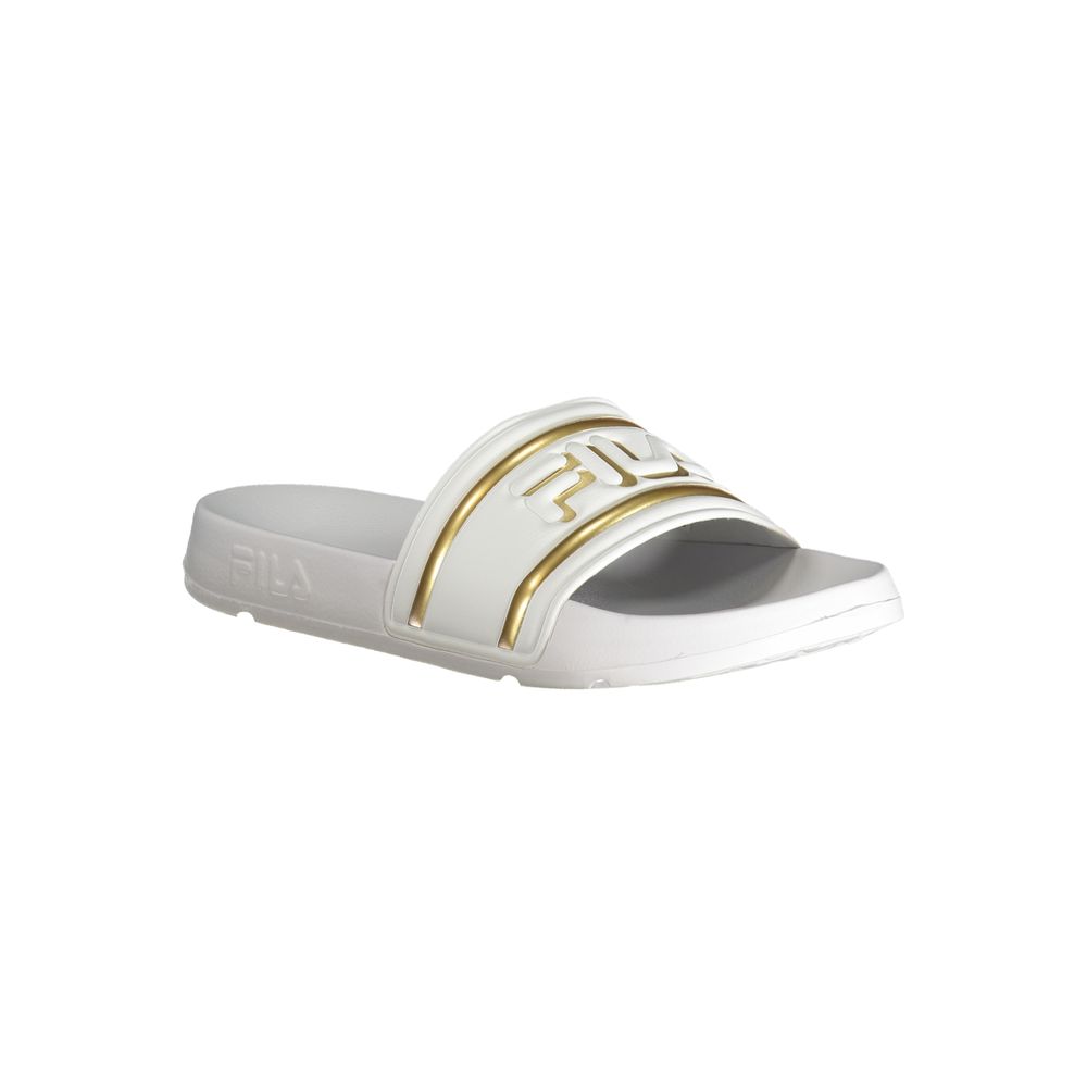 Fila White Polyurethane Women Slipper