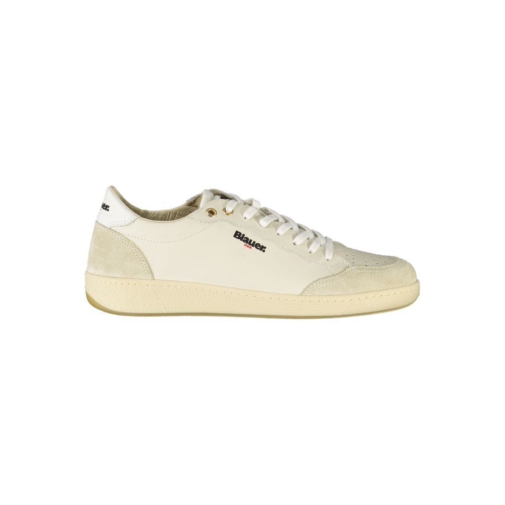 Blauer Bianco Poliuretano Uomo Sneaker