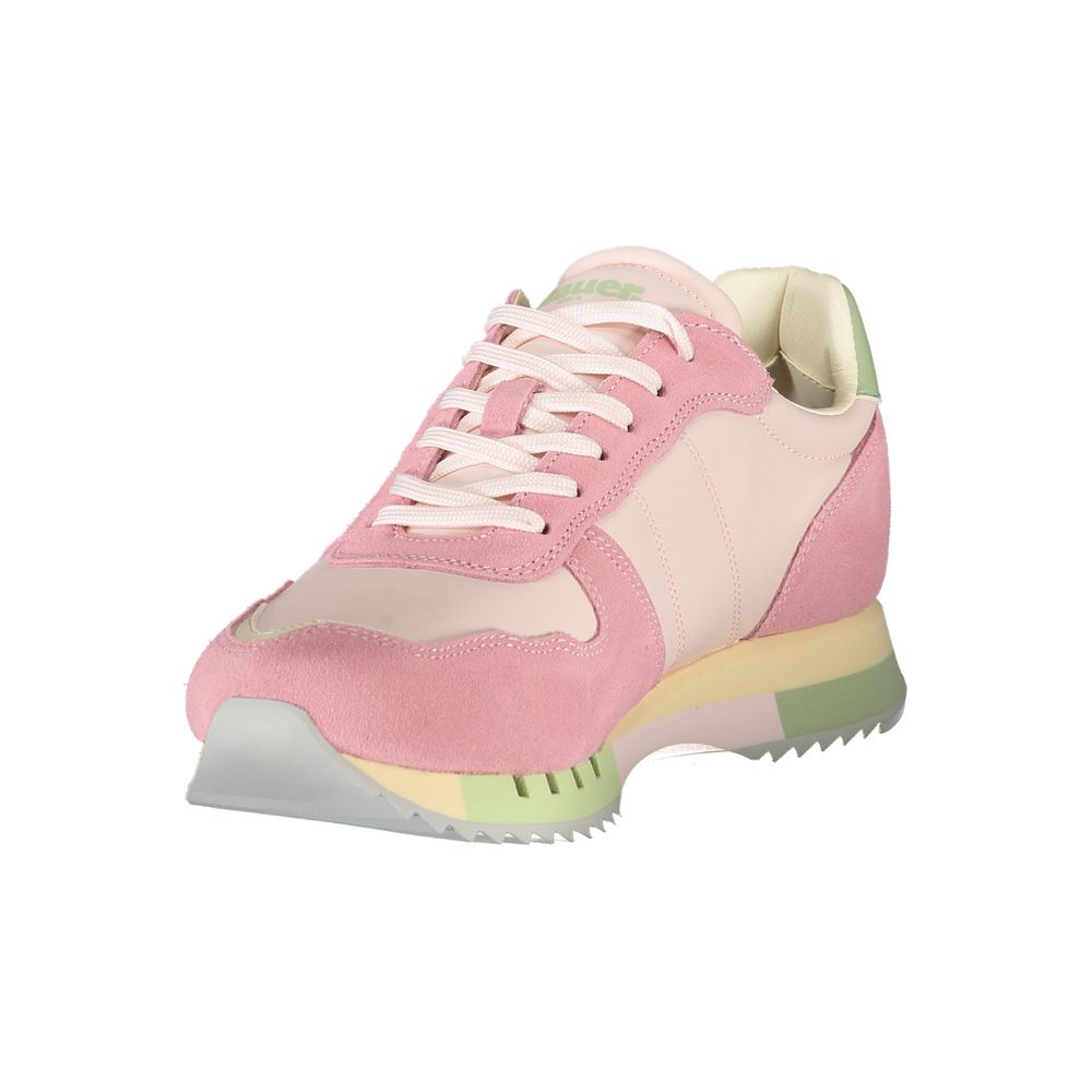Blauer Rosa Polyurethane Women Sneaker
