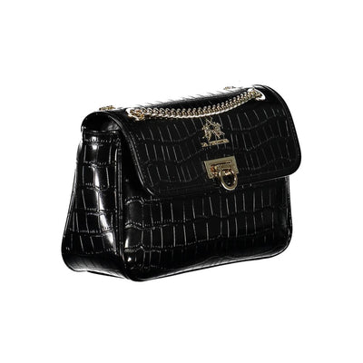 La Martina Black Polyethylene Handbag