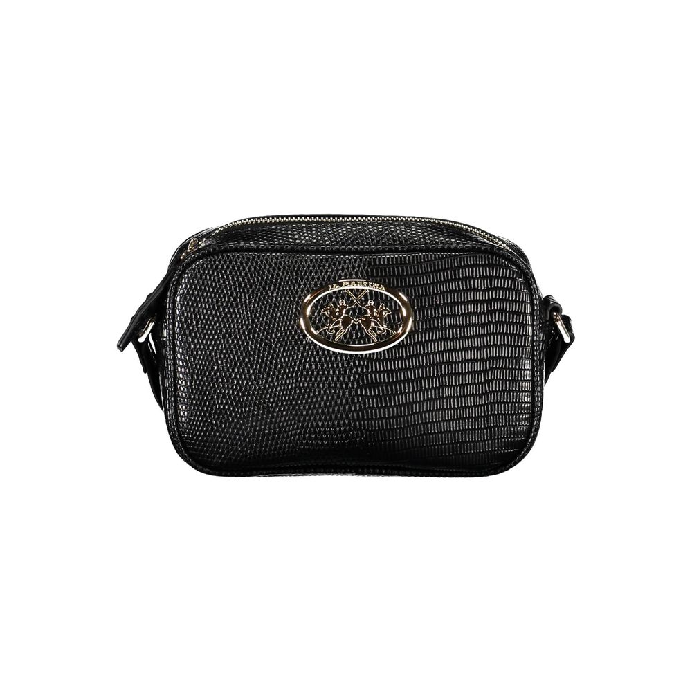 La Martina Black Polyethylene Handbag