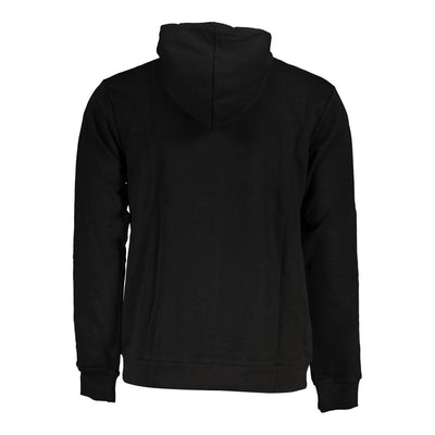 Fila Black Cotton Men Sweater with Hood