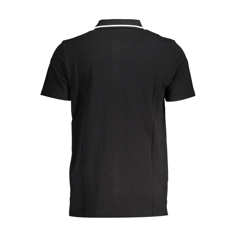 Fila Black Cotton Men Polo Shirt