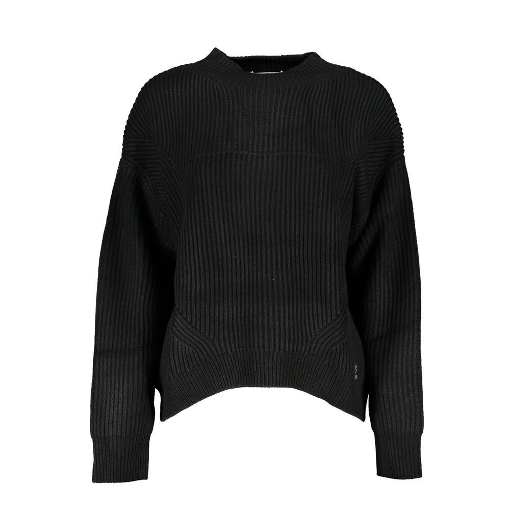 Patrizia Pepe Black Acrylic Women's Turtleneck Sweater