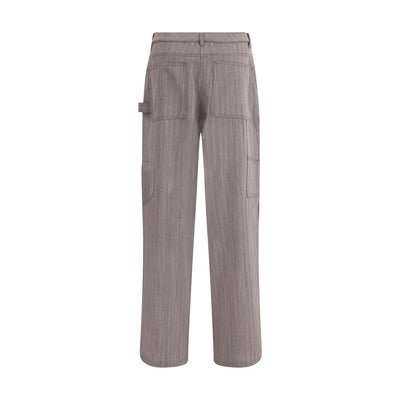 Golden Goose Brown Fleece Wool Casual Pants