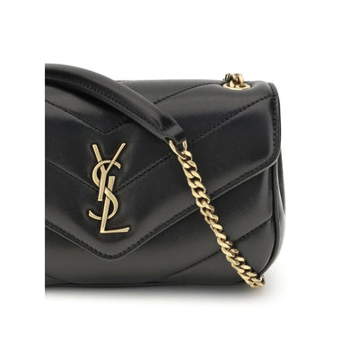 Saint Laurent Black Lamb Ovis Aries Aries Shoulder Bag