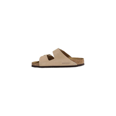 Birkenstock Beige Nubuc Leather Slippers