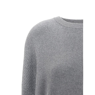 Brunello Cucinelli Gray Cotton Sweatshirt