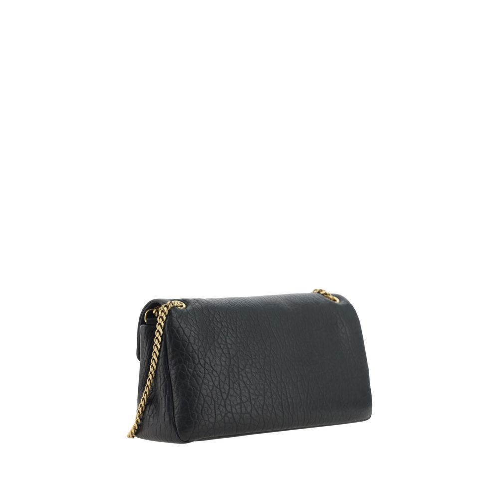 Saint Laurent Black Lamb Ovis Aries Aries Shoulder Bag