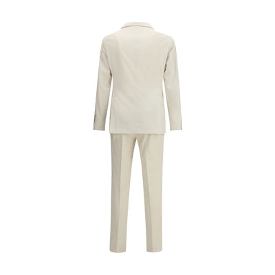 Brunello Cucinelli Cream Cotton Two-Piece Suit