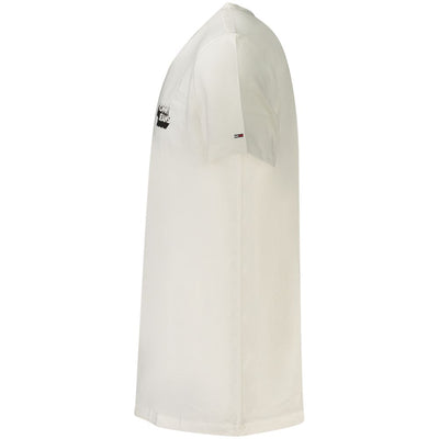 Tommy Hilfiger White Cotton Men T-Shirt