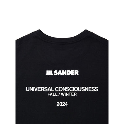 Jil Sander Black Cotton Long Dress