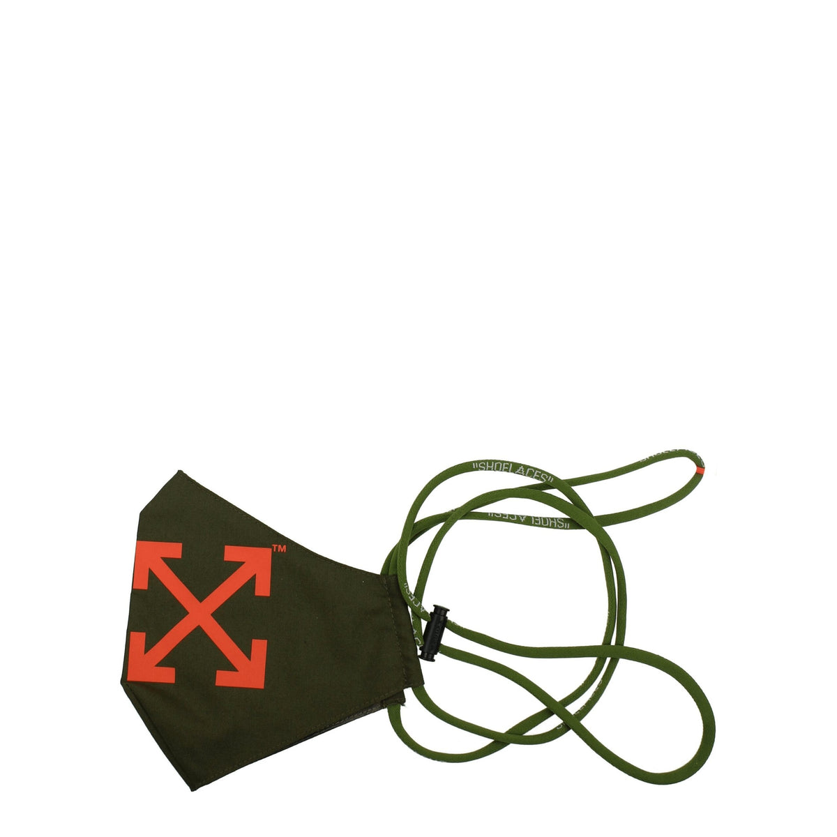 Off-White Green Polyester Facemask - BrandFit 88