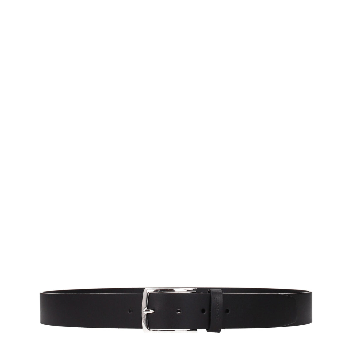 Testoni Black Leather Regular Belt