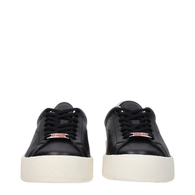 Kenzo Black Leather Low Top Sneakers