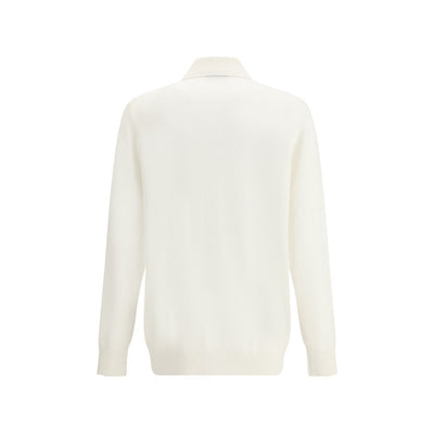 Brunello Cucinelli White Cashmere Cardigan