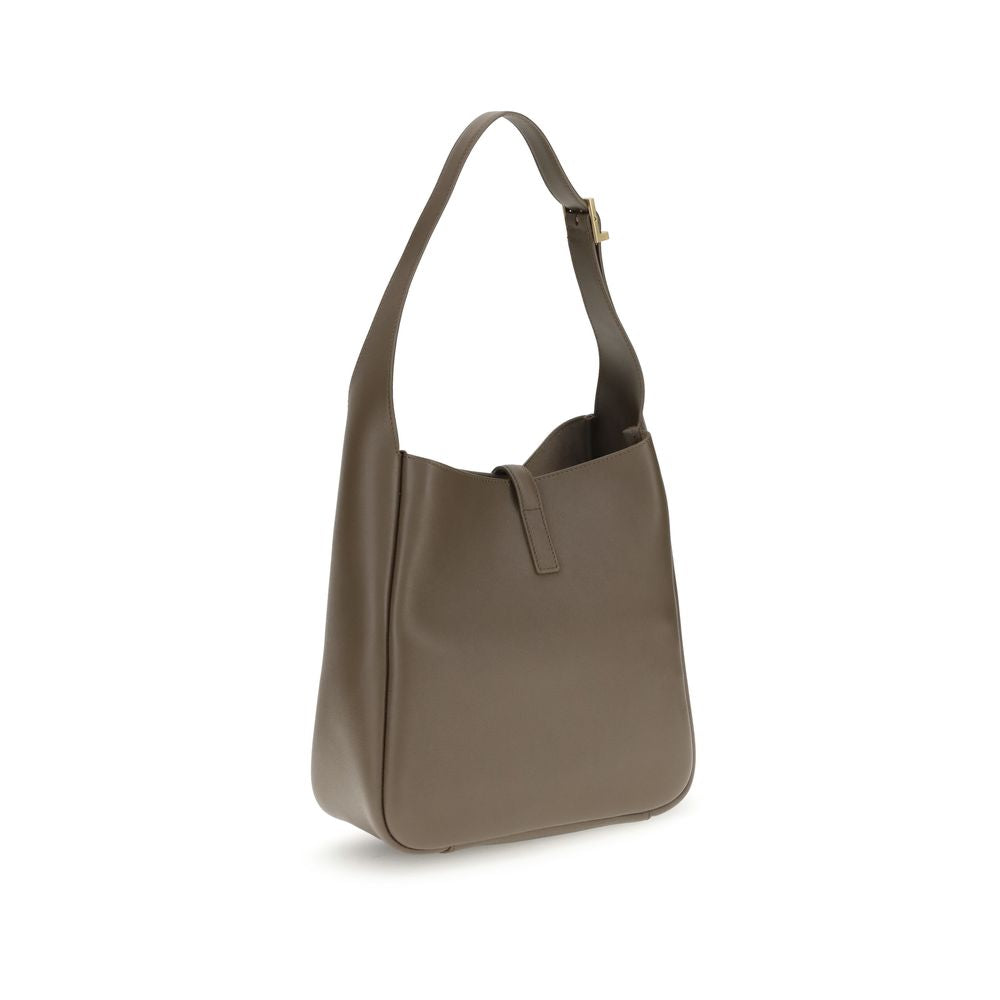Saint Laurent Brown Calf Leather Bos Taurus Shoulder Bag