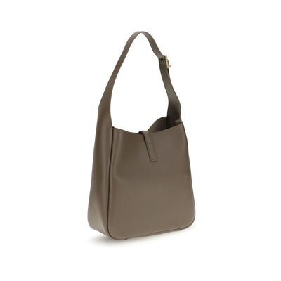 Saint Laurent Brown Calf Leather Bos Taurus Shoulder Bag