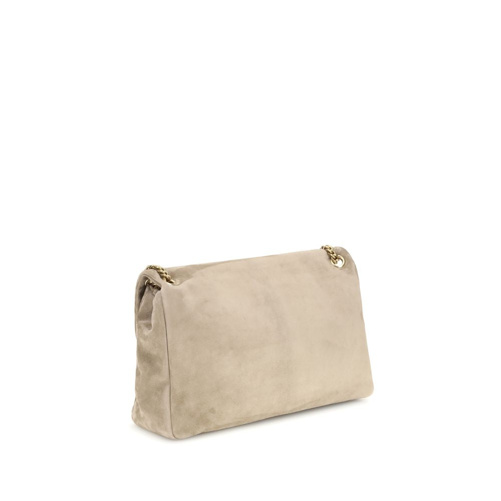 Saint Laurent Beige Calf Leather Bos Taurus Shoulder Bag