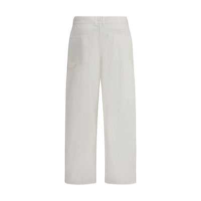 The Row Cream Cotton Cargo Pants
