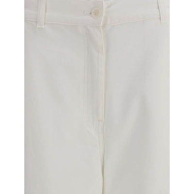 The Row Cream Cotton Cargo Pants