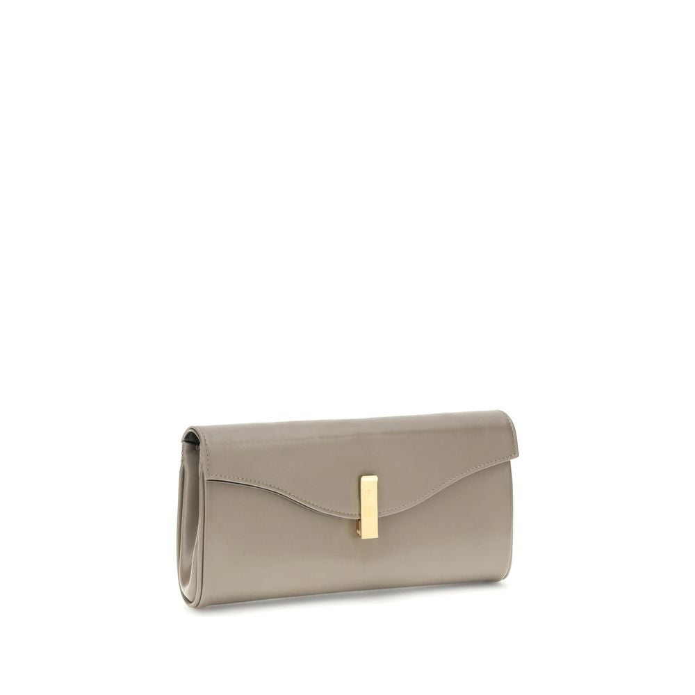 Giuseppe Zanotti Beige Leather Clutch Bag
