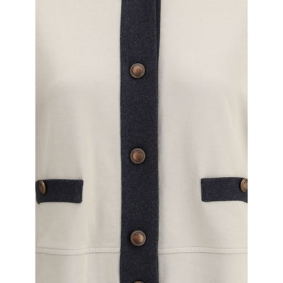 Brunello Cucinelli Gray Cotton Cardigan