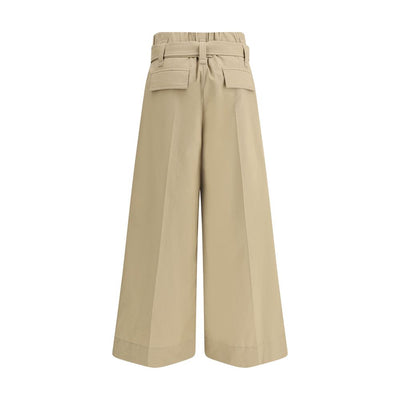 Brunello Cucinelli Beige Cotton Cropped Pants