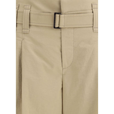 Brunello Cucinelli Beige Cotton Cropped Pants