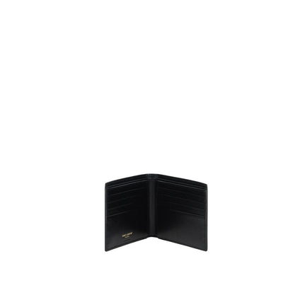 Saint Laurent Black Calf Leather Bos Taurus Wallet