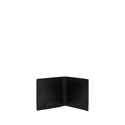Saint Laurent Black Calf Leather Bos Taurus Wallet