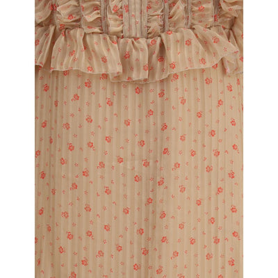 Kristina Ti Multicolor Silk Long Dress